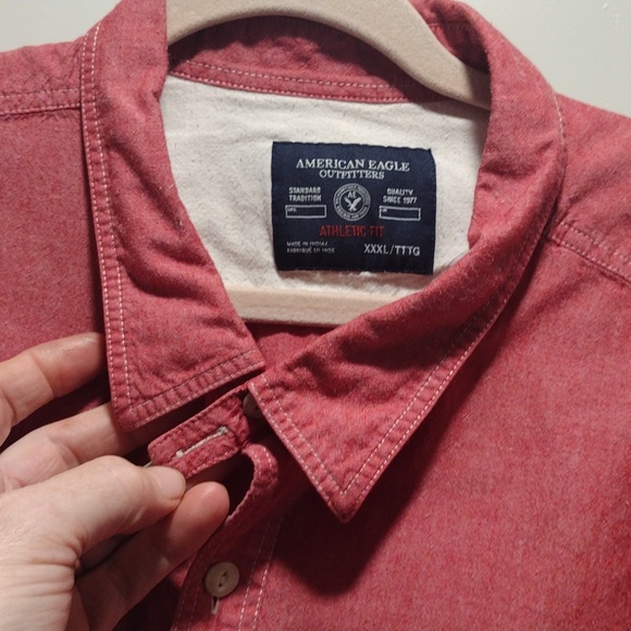 Men's XXL American eagle long sleeve button down shirt - Picture 6 of 7